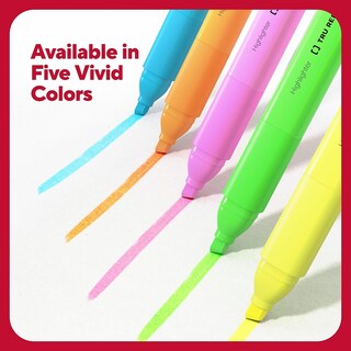 Foto 5 | Iluminador Staples Tru Red Sin Mangas Con Punta Biselada, Color Amarillo, Paquete De 5 - Venta Internacional.