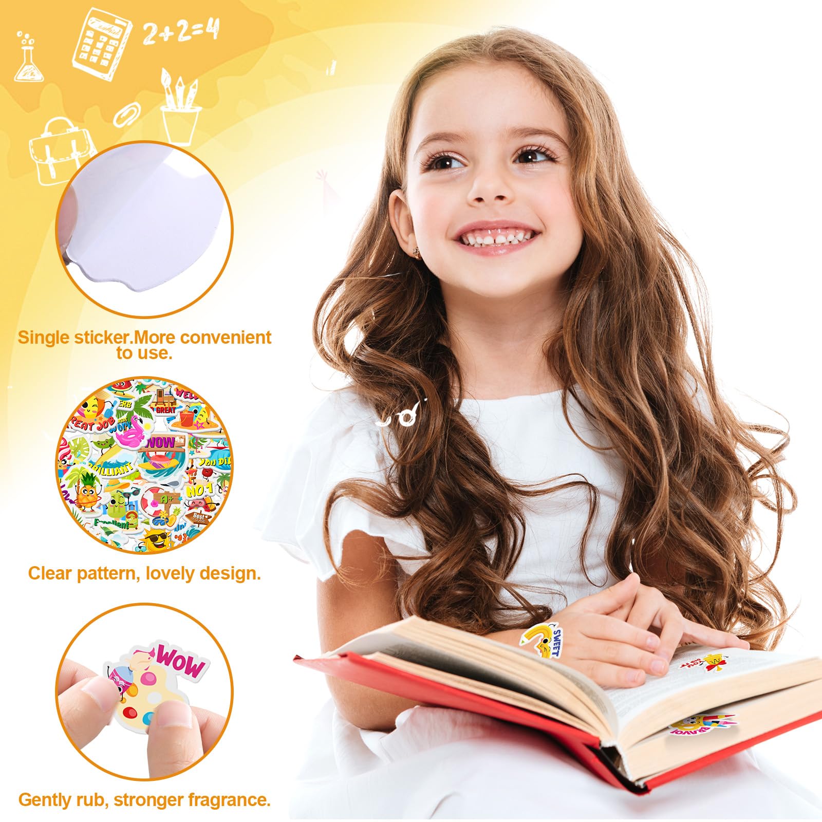 Foto 4 pulgar | Pegatinas Scratch And Sniff Jetec, 300 Unidades, Para Niños, Con Aromas De Frutas - Venta Internacional.