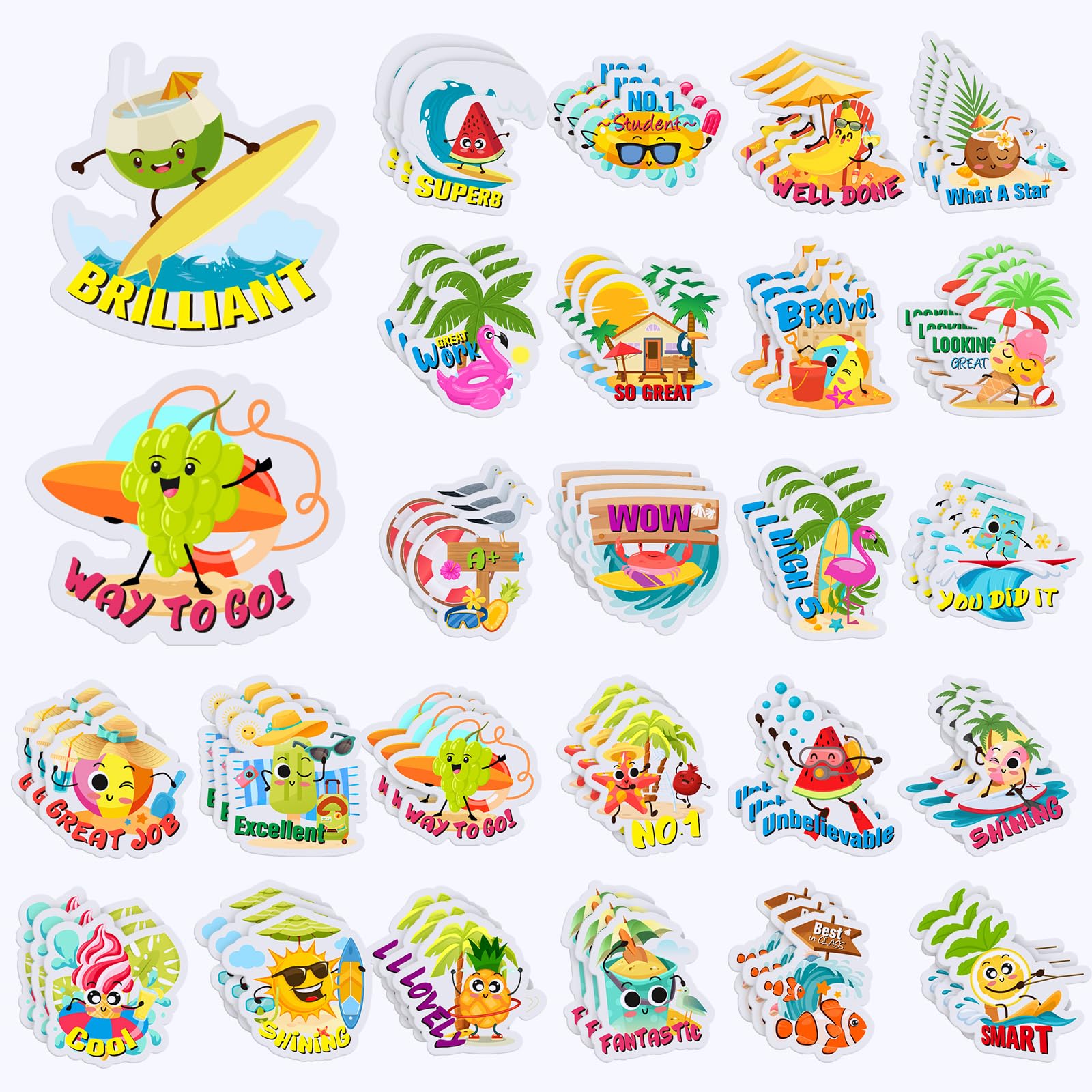 Foto 1 | Pegatinas Scratch And Sniff Jetec, 300 Unidades, Para Niños, Con Aroma A Frutas - Venta Internacional.