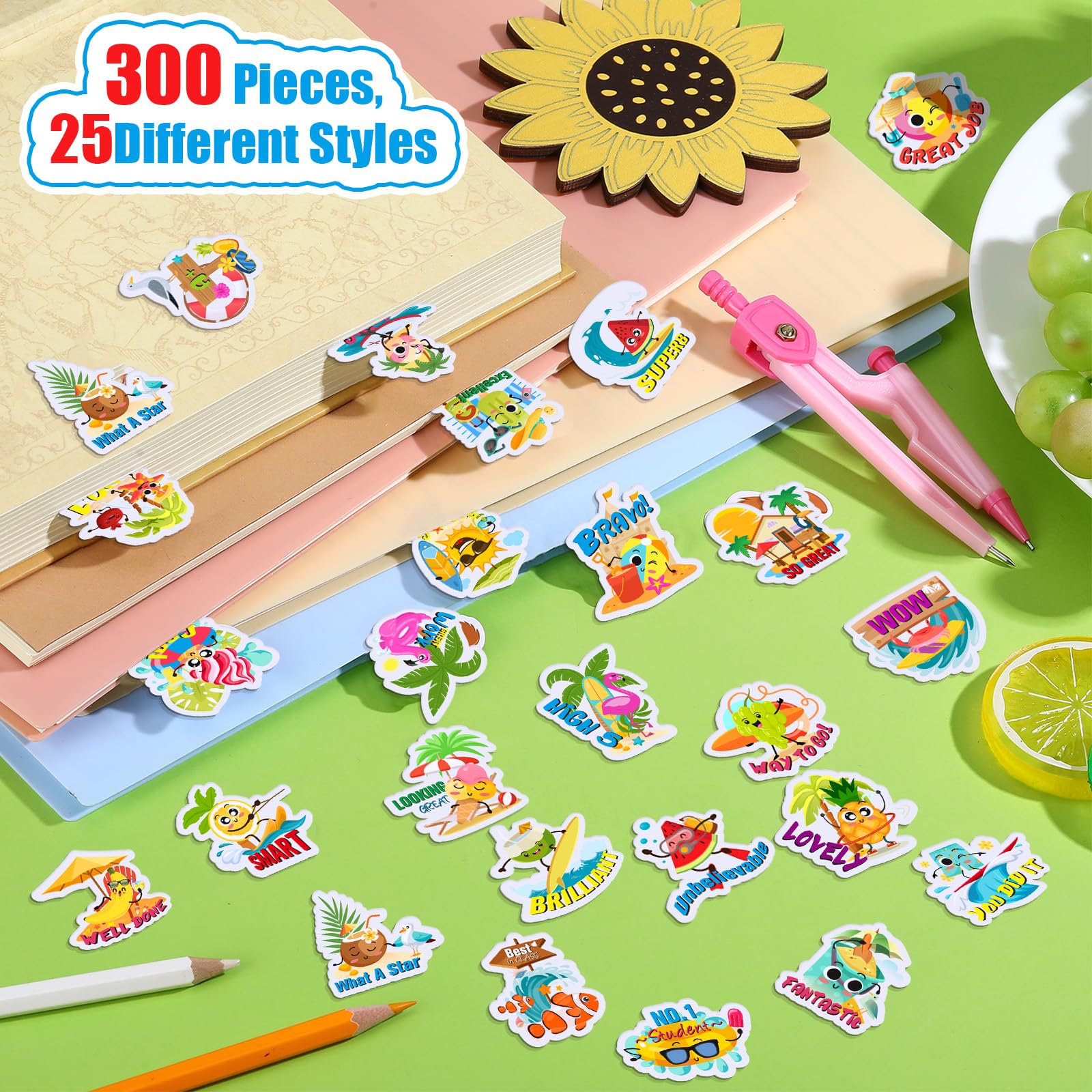 Foto 4 pulgar | Pegatinas Scratch And Sniff Jetec, 300 Unidades, Para Niños, Con Aroma A Frutas - Venta Internacional.