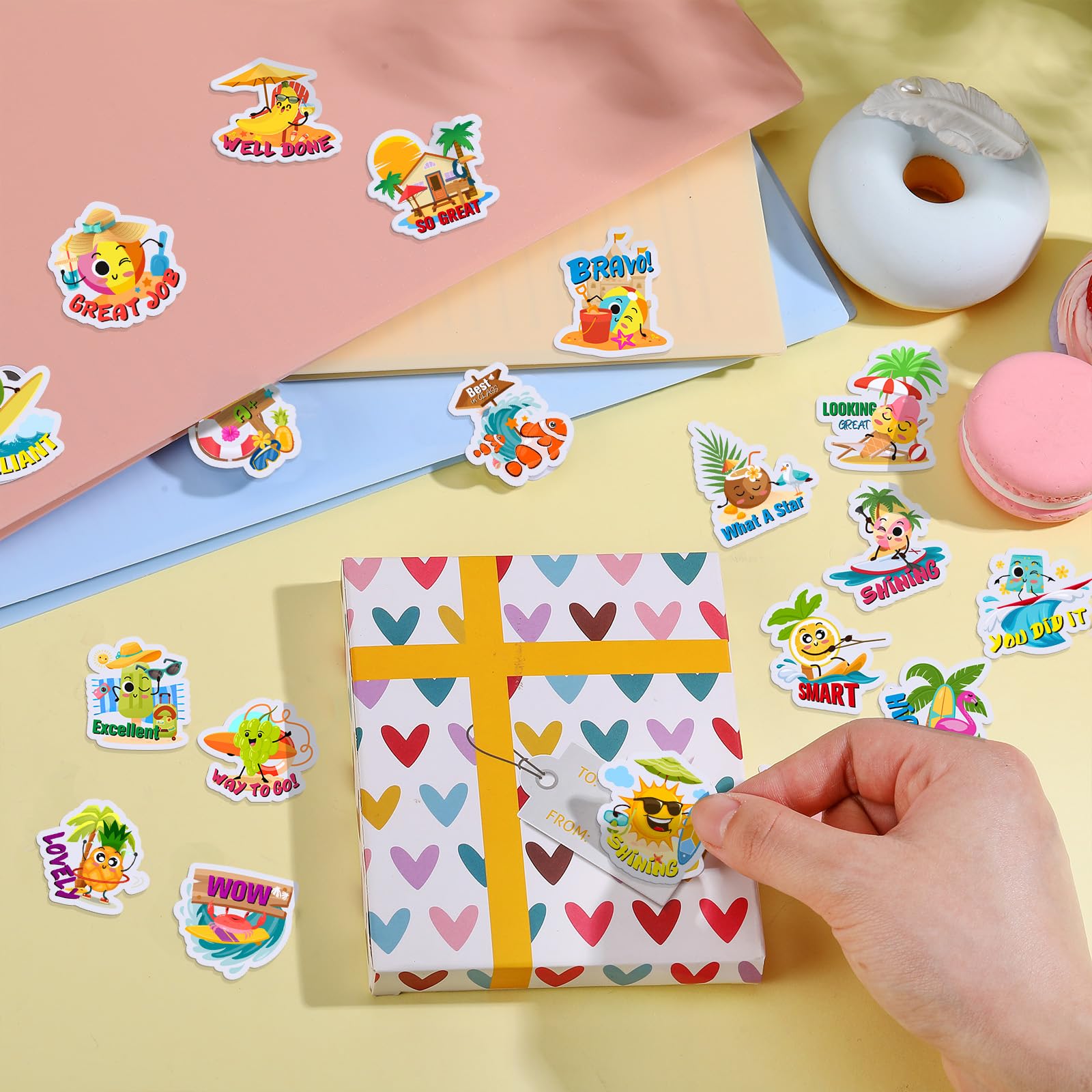 Foto 4 | Pegatinas Scratch And Sniff Jetec, 300 Unidades, Para Niños, Con Aroma A Frutas - Venta Internacional.