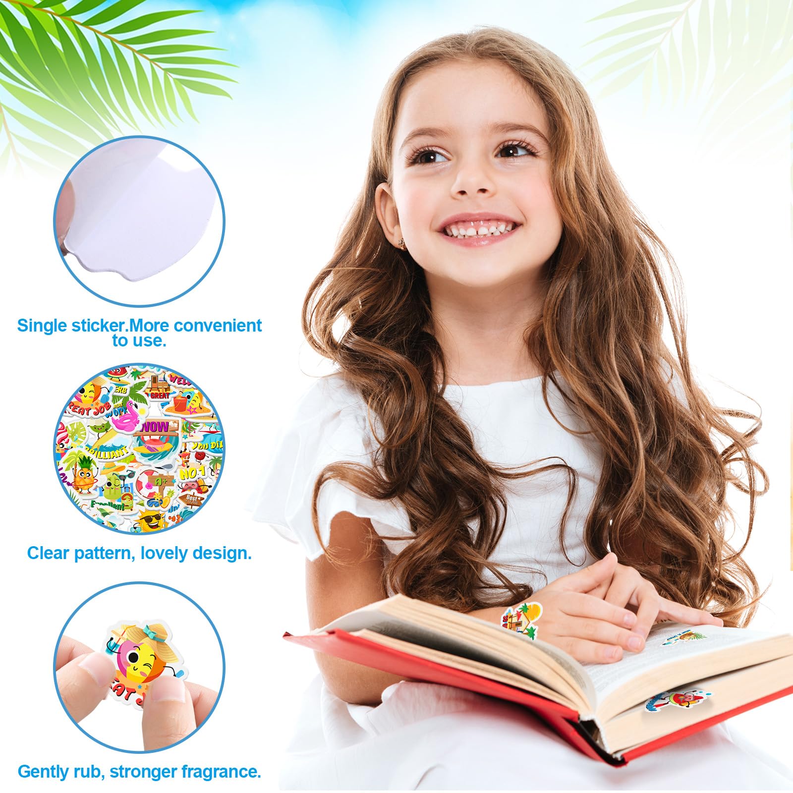 Foto 6 pulgar | Pegatinas Scratch And Sniff Jetec, 300 Unidades, Para Niños, Con Aroma A Frutas - Venta Internacional.
