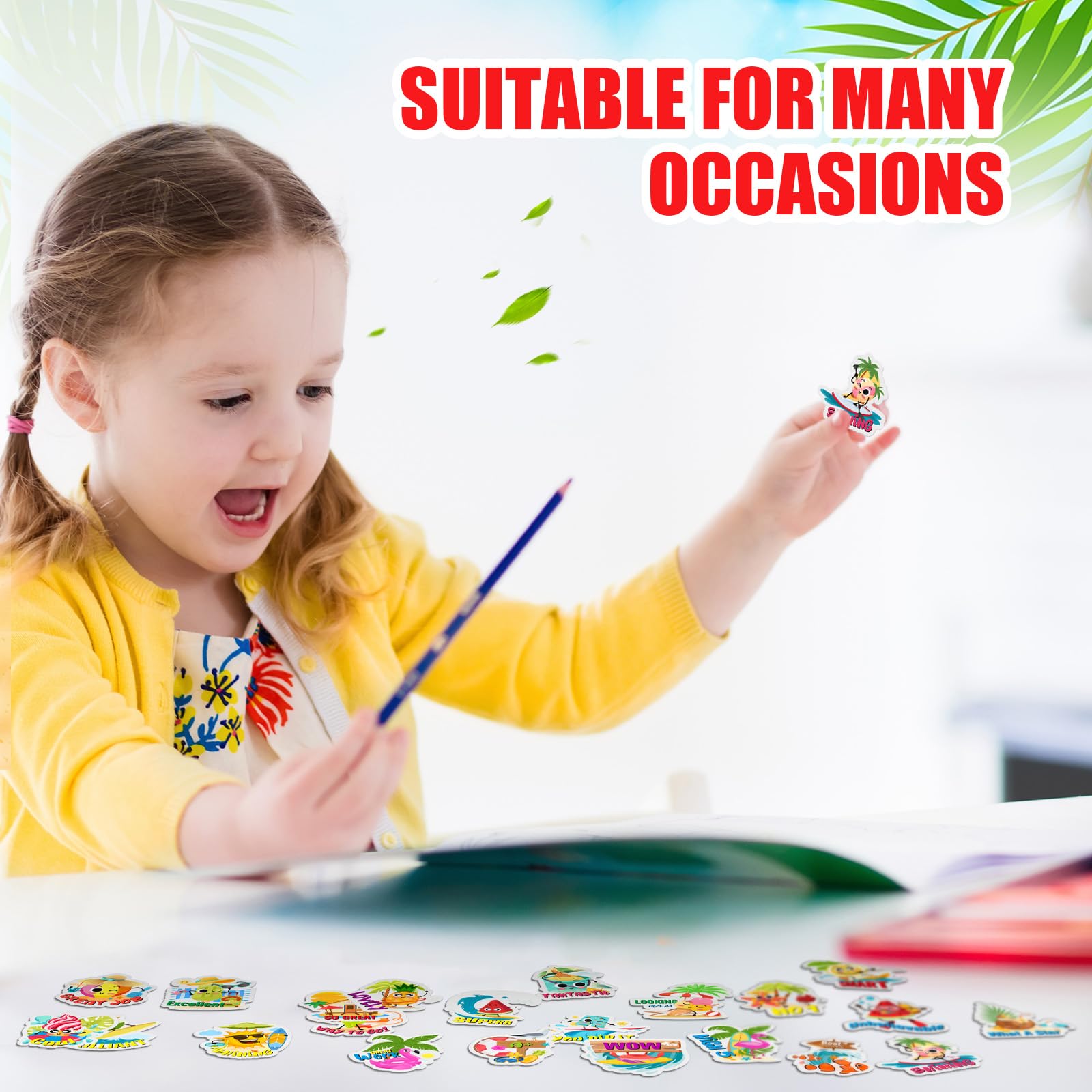 Foto 6 | Pegatinas Scratch And Sniff Jetec, 300 Unidades, Para Niños, Con Aroma A Frutas - Venta Internacional.