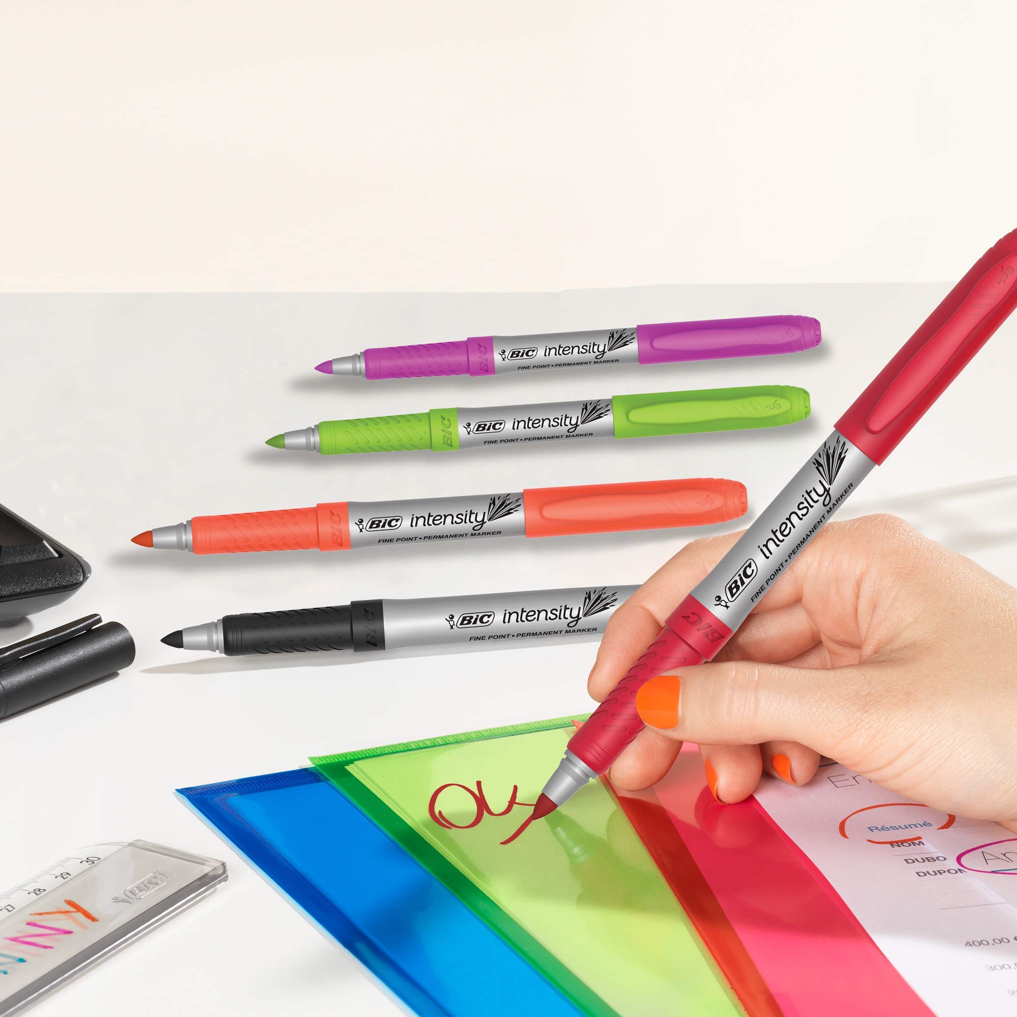 Foto 7 | Rotuladores Permanentes Bic Intensity Fashion Fine Point  Paquete De 36 - Venta Internacional.