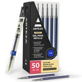 Foto 1 | Recambios Para Bolígrafos De Gel Arteza Paquete De 50 Unidades Color Azul Roller Ball - Venta Internacional.