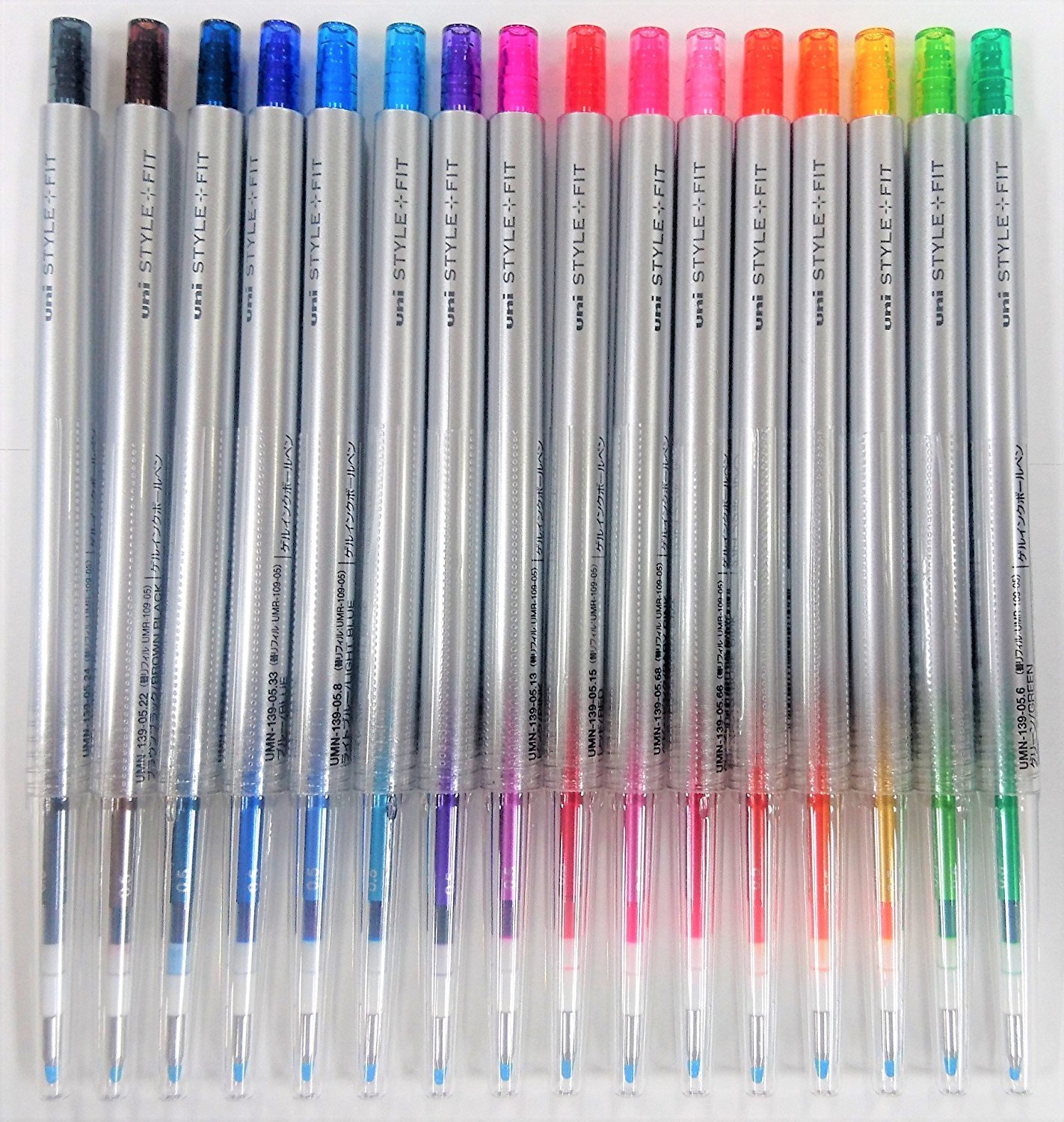 Foto 1 | Bolígrafo De Tinta De Gel Uni-ball Stylefit Umn-139-05  0 5 Mm  16 Colores - Venta Internacional.