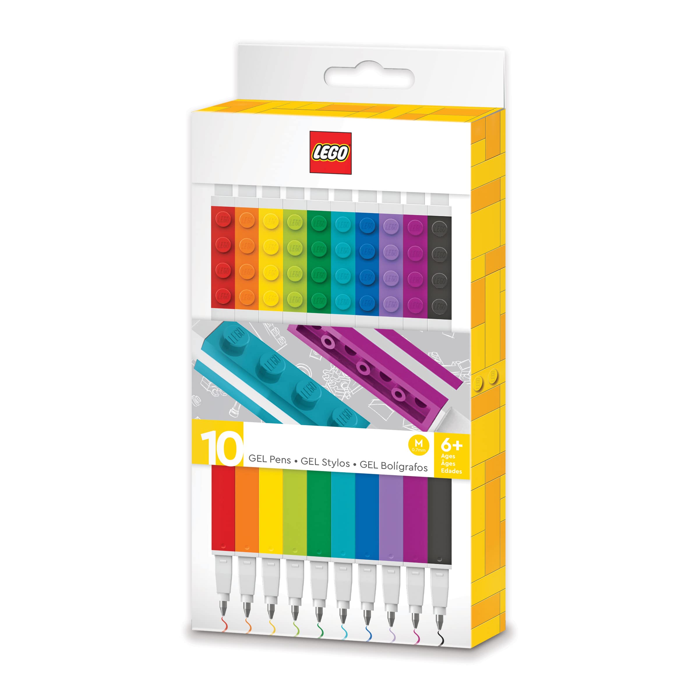 Foto 2 pulgar | Bolígrafos De Gel Iq Lego Stationery  Paquete De 10 (53100) A Partir De 6 Años - Venta Internacional.