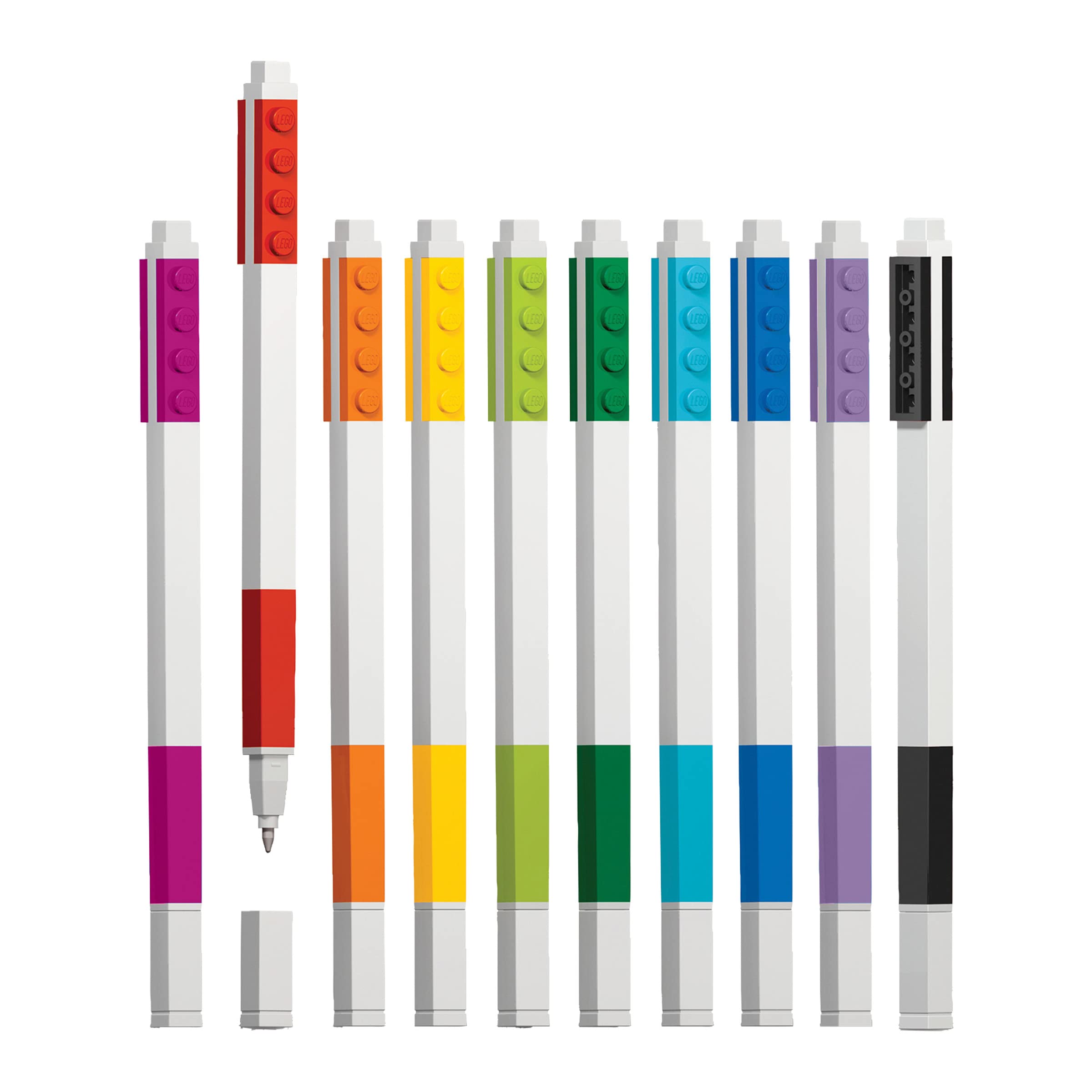 Foto 3 pulgar | Bolígrafos De Gel Iq Lego Stationery  Paquete De 10 (53100) A Partir De 6 Años - Venta Internacional.