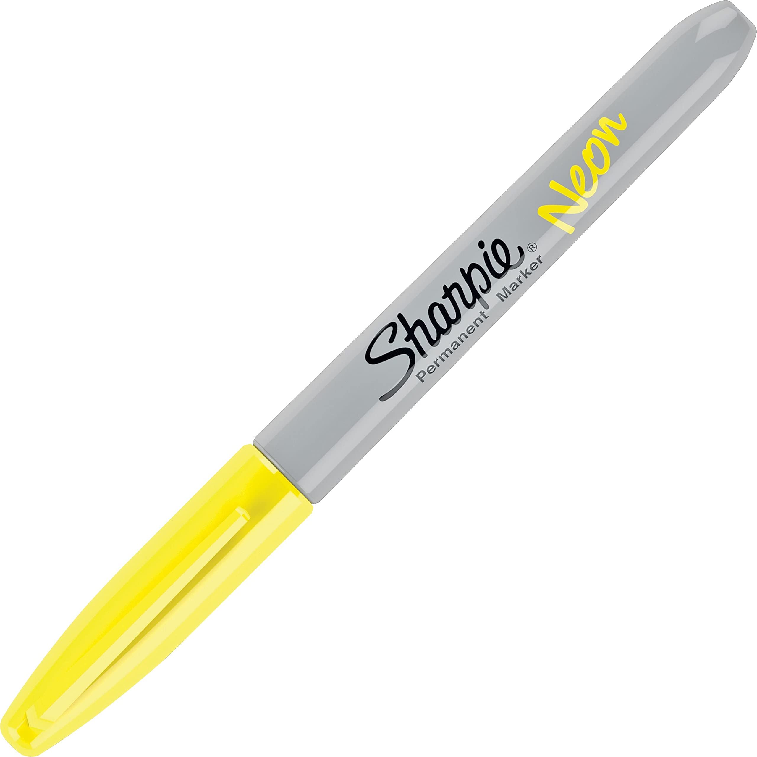 Rotulador Permanente Sharpie Neon Fine Point Amarillo - Venta Internacional.