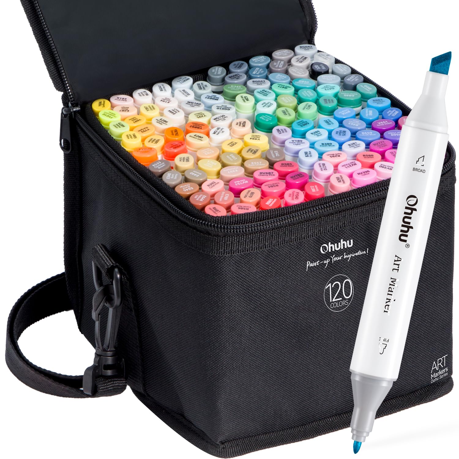 Foto 2 pulgar | Art Markers Ohuhu 120 Colores A Base De Alcohol Con Doble Punta - Venta Internacional.