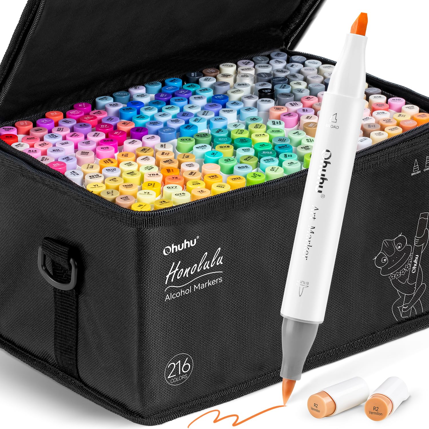 Foto 2 pulgar | Set De Arte Con Base De Alcohol Ohuhu  216 Colores  Brush Markers - Venta Internacional.