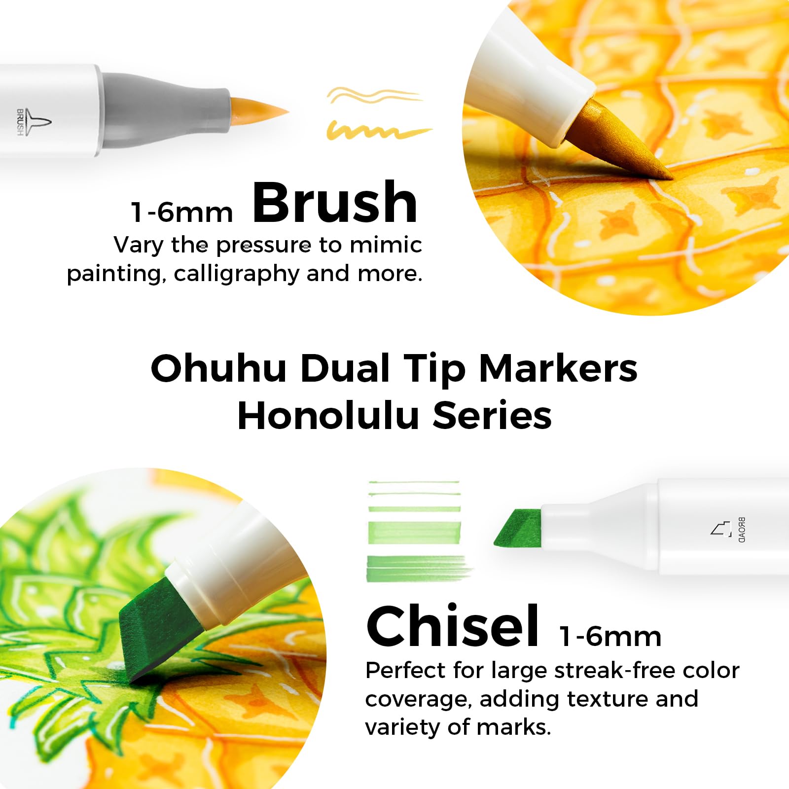 Foto 4 pulgar | Set De Arte Con Base De Alcohol Ohuhu  216 Colores  Brush Markers - Venta Internacional.