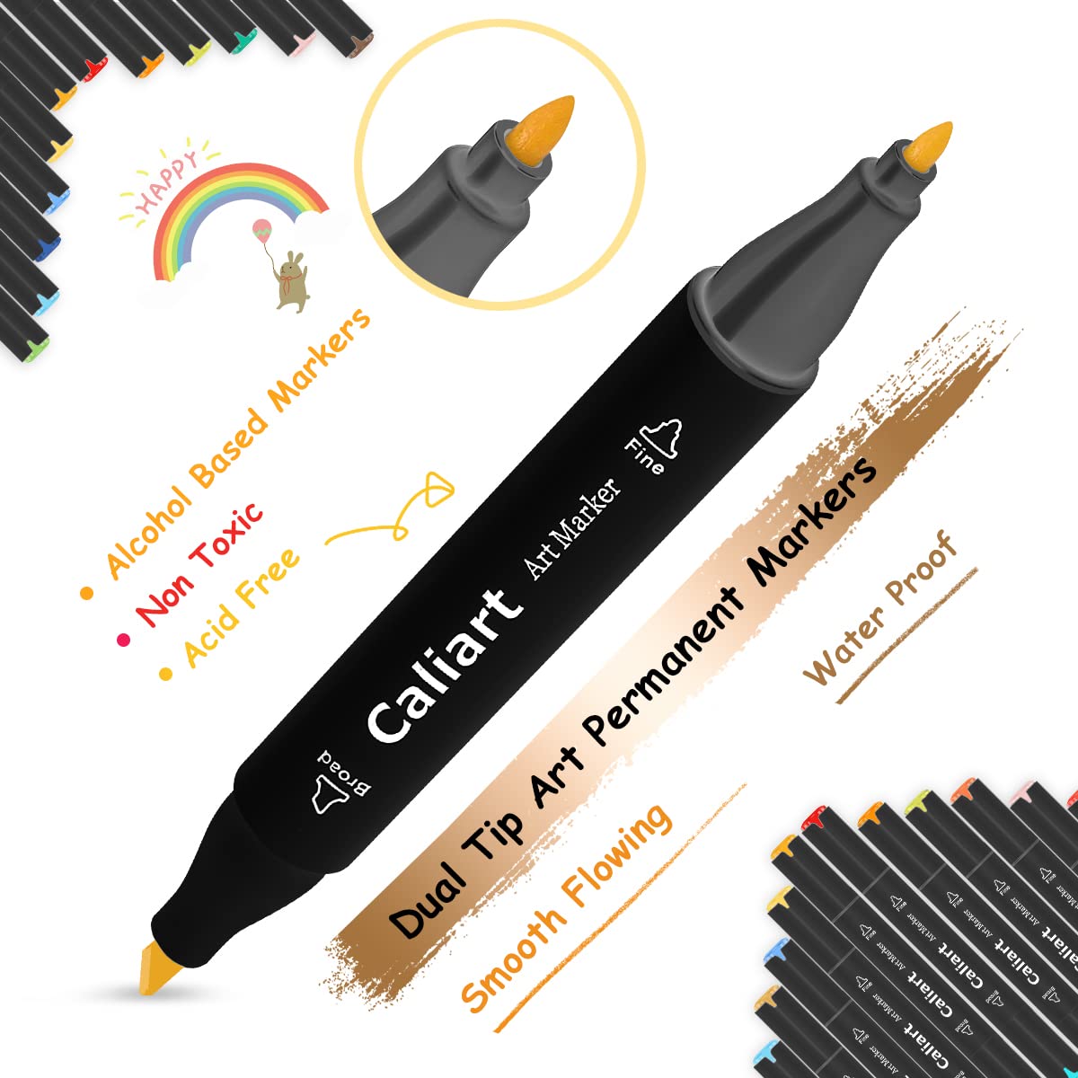 Foto 4 pulgar | Art Markers Caliart  Tinta A Base De Alcohol De Doble Punta  100 Colores - Venta Internacional.