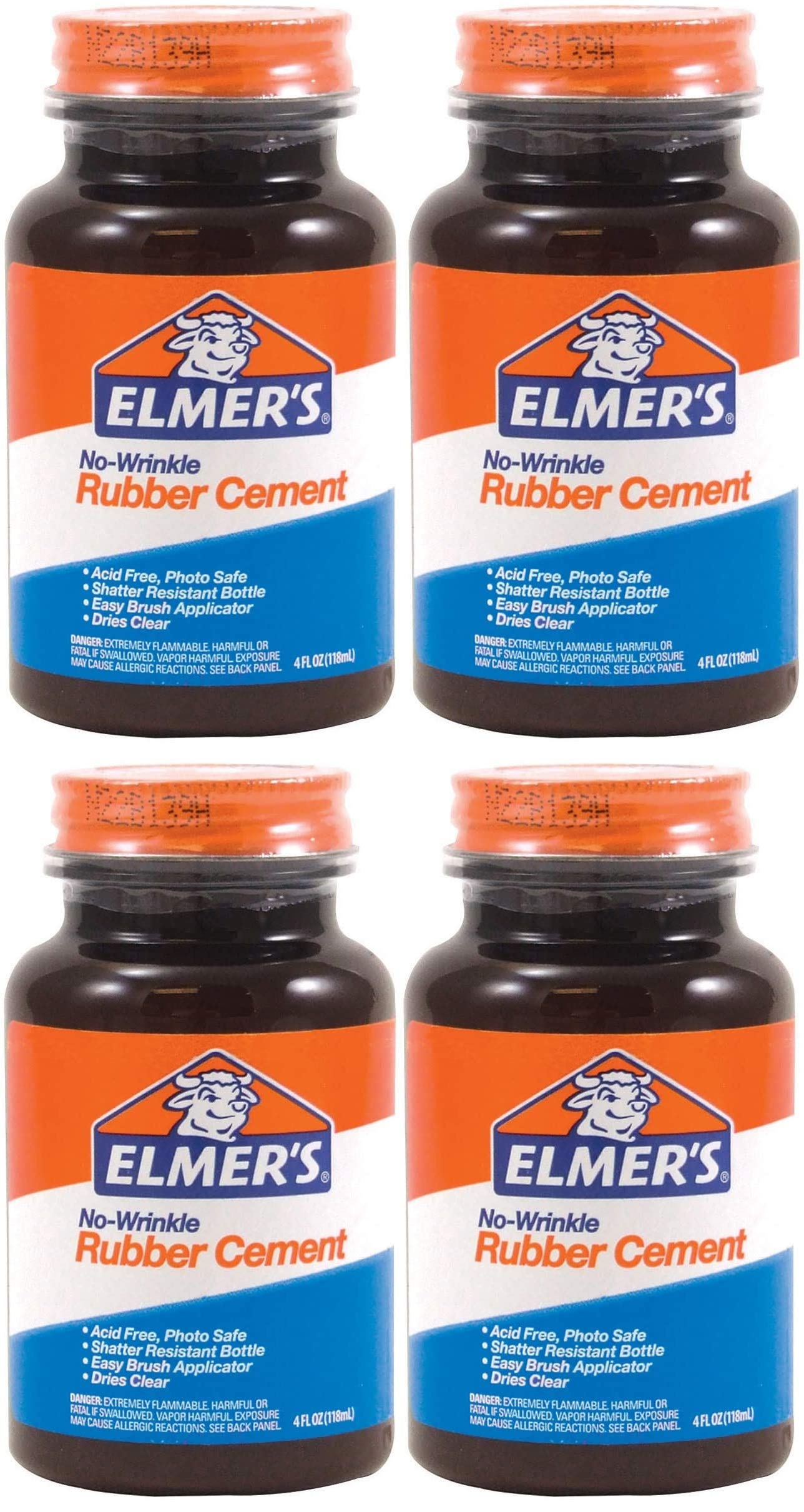 Foto 2 pulgar | Cemento De Caucho Elmer's, Transparente, Antiarrugas, Con Brocha, 120 Ml (4 Oz) X4 - Venta Internacional.