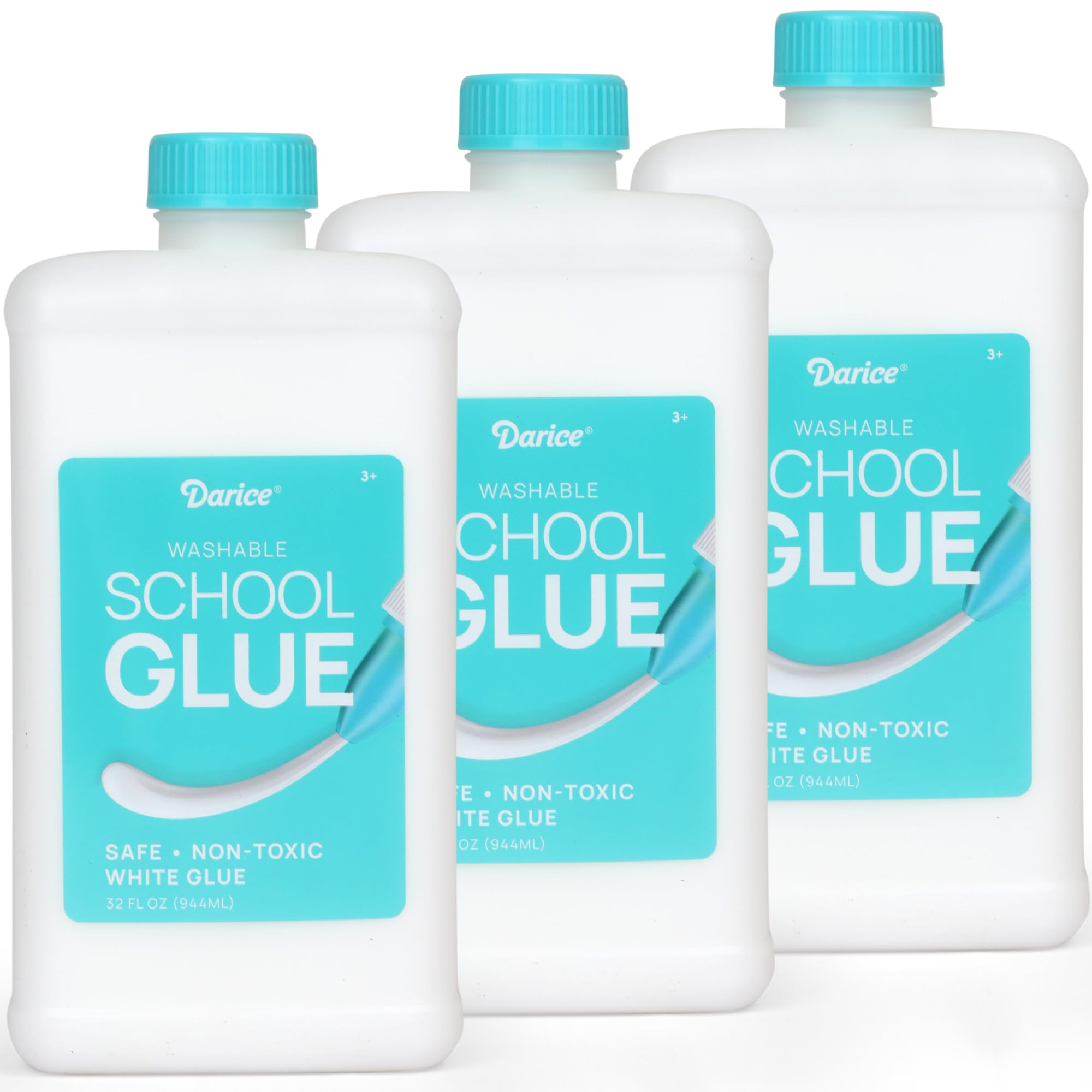 School Glue Darice, Paquete De 3 Unidades, 946 Ml, Líquido Lavable Para Manualidades, Transparente - Venta Internacion