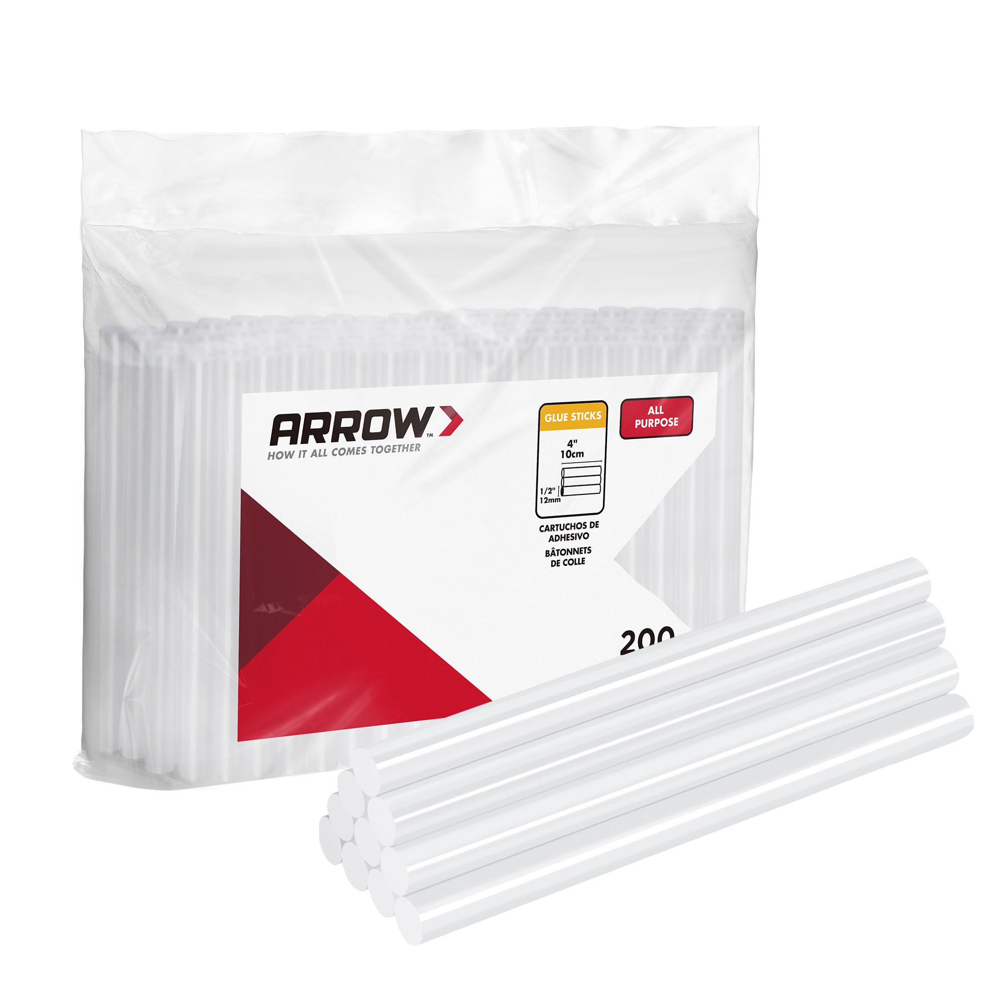 Foto 1 | Glue Sticks Arrow Mini Hot, 200 Unidades, Pistola De Pegamento Transparente Multiusos - Venta Internacional.