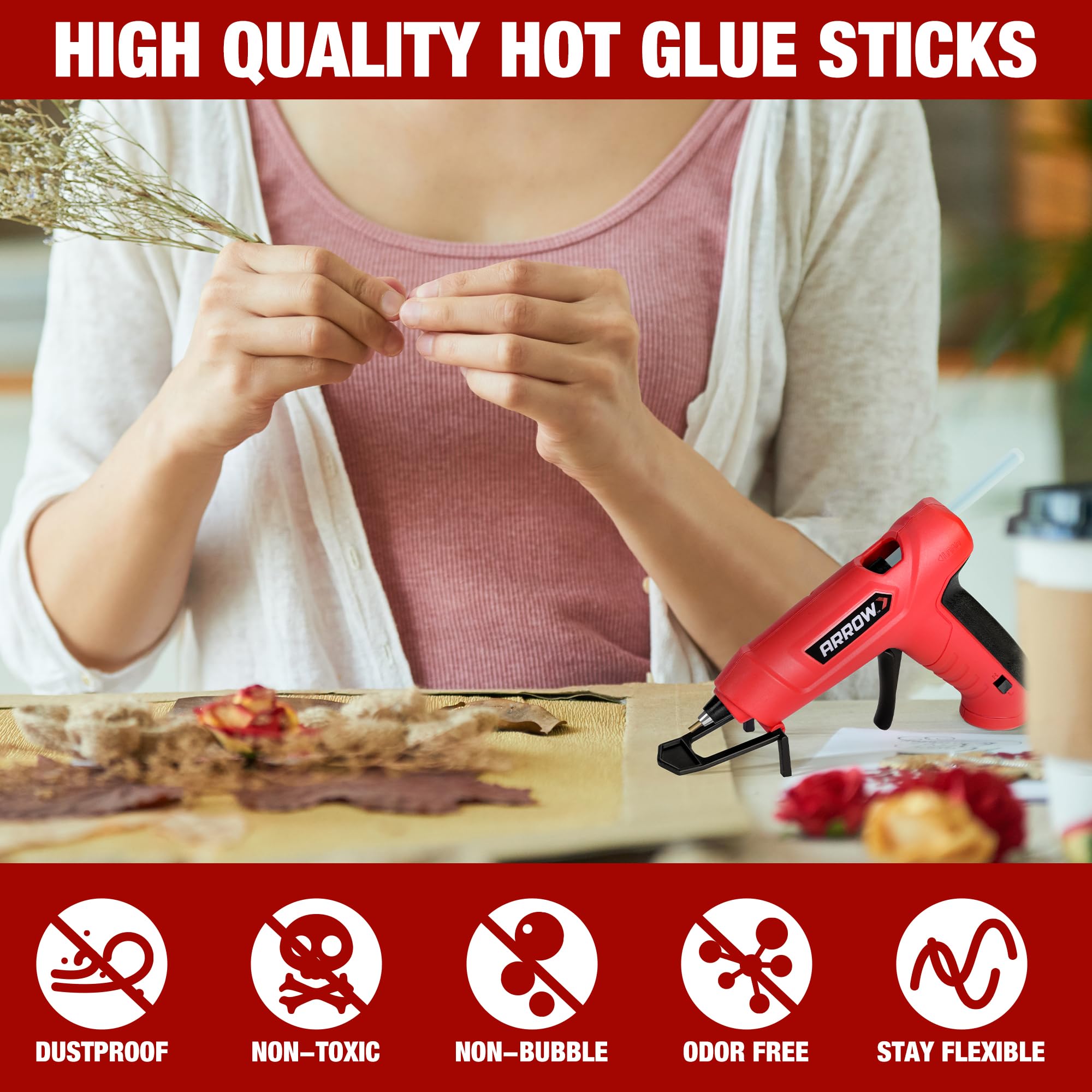 Foto 6 pulgar | Glue Sticks Arrow Mini Hot, 200 Unidades, Pistola De Pegamento Transparente Multiusos - Venta Internacional.