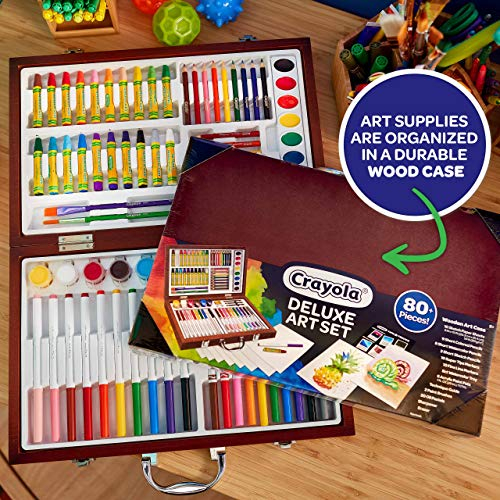 Foto 6 pulgar | Venta Internacional- Caja de Arte de Madera Crayola más de 75 Piezas Regalo para Niños 8, 9, 10, 11 Años