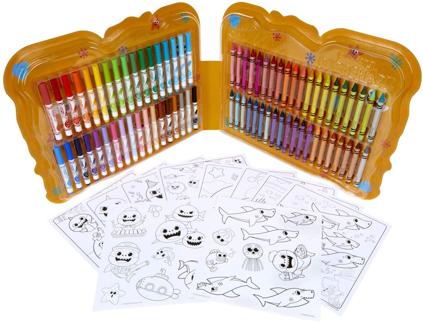 Foto 5 pulgar | Venta Internacional- Set de Arte Baby Shark de Crayola 90 Piezas Regalo para Niños de 4, 5, 6, 7