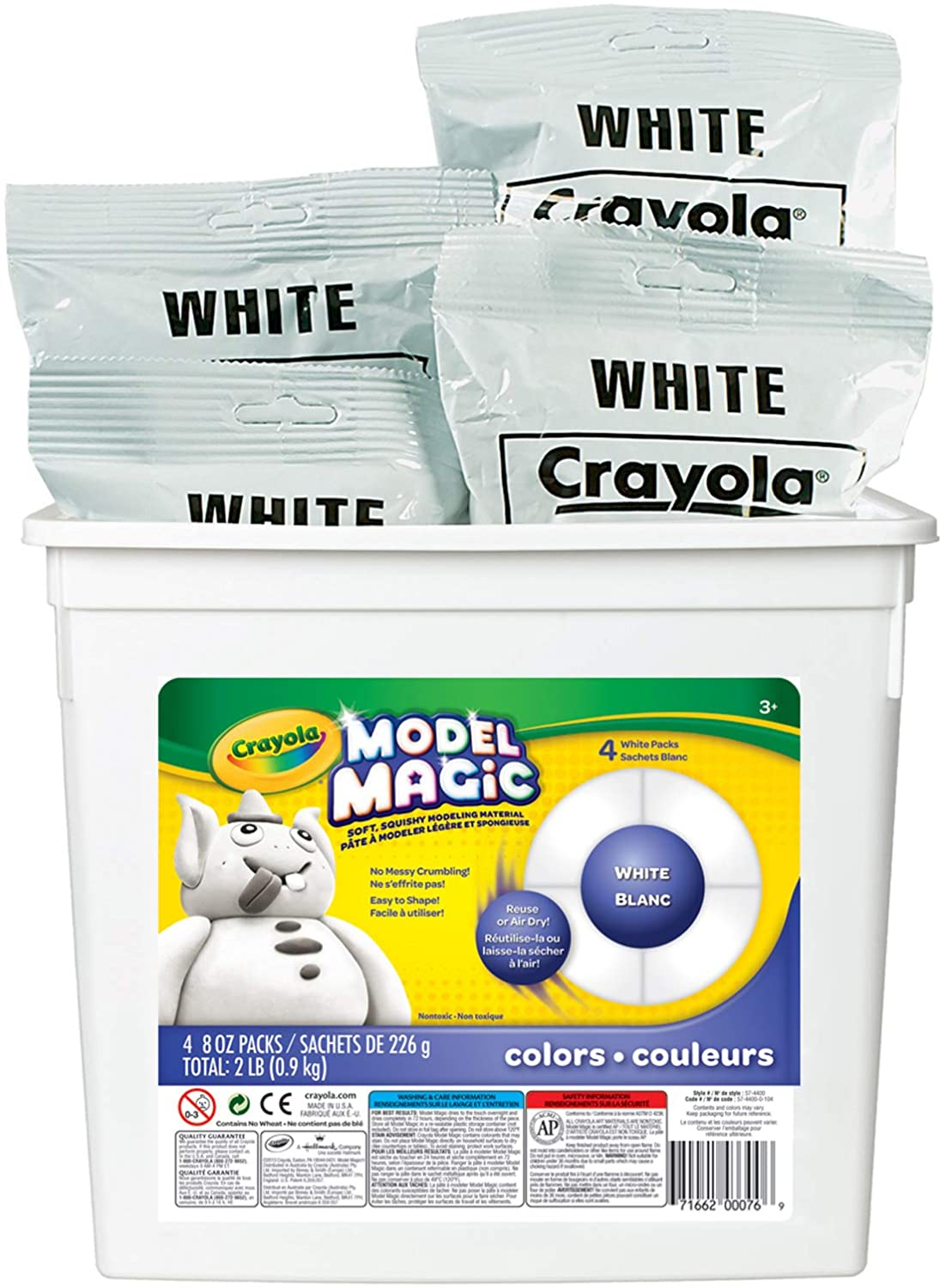 Foto 6 pulgar | Venta Internacional- Crayola Model Magic Blanco Alternativa de Arcilla de Modelar Cubo de 2000ml