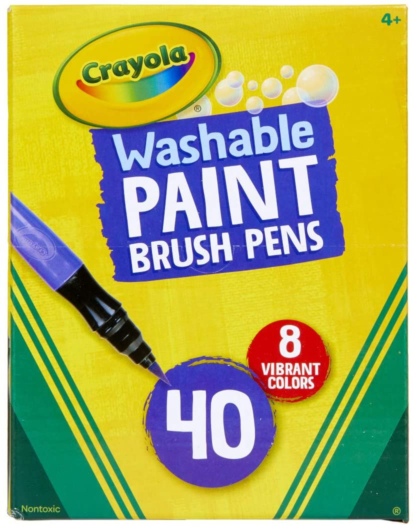 Foto 2 pulgar | Venta Internacional- Plumones de Pincel Crayola Pinturas Lavables 8 Colores 40 Piezas