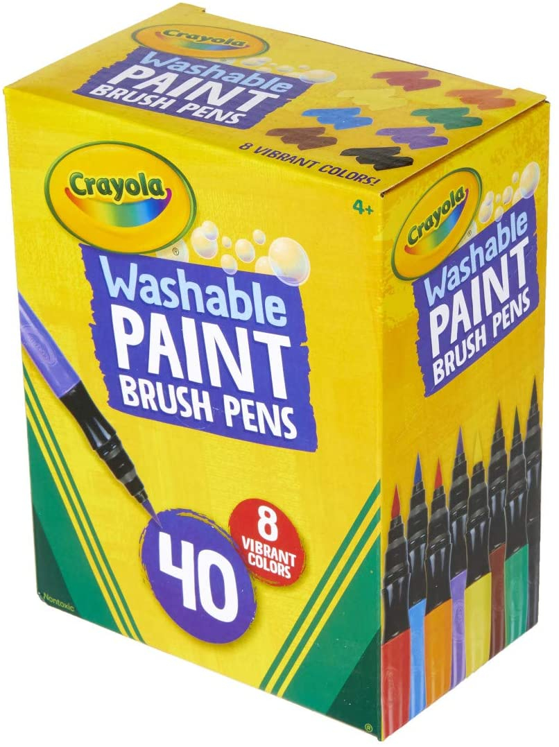 Foto 4 pulgar | Venta Internacional- Plumones de Pincel Crayola Pinturas Lavables 8 Colores 40 Piezas