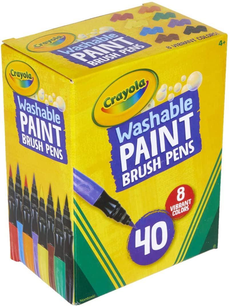 Foto 5 pulgar | Venta Internacional- Plumones de Pincel Crayola Pinturas Lavables 8 Colores 40 Piezas