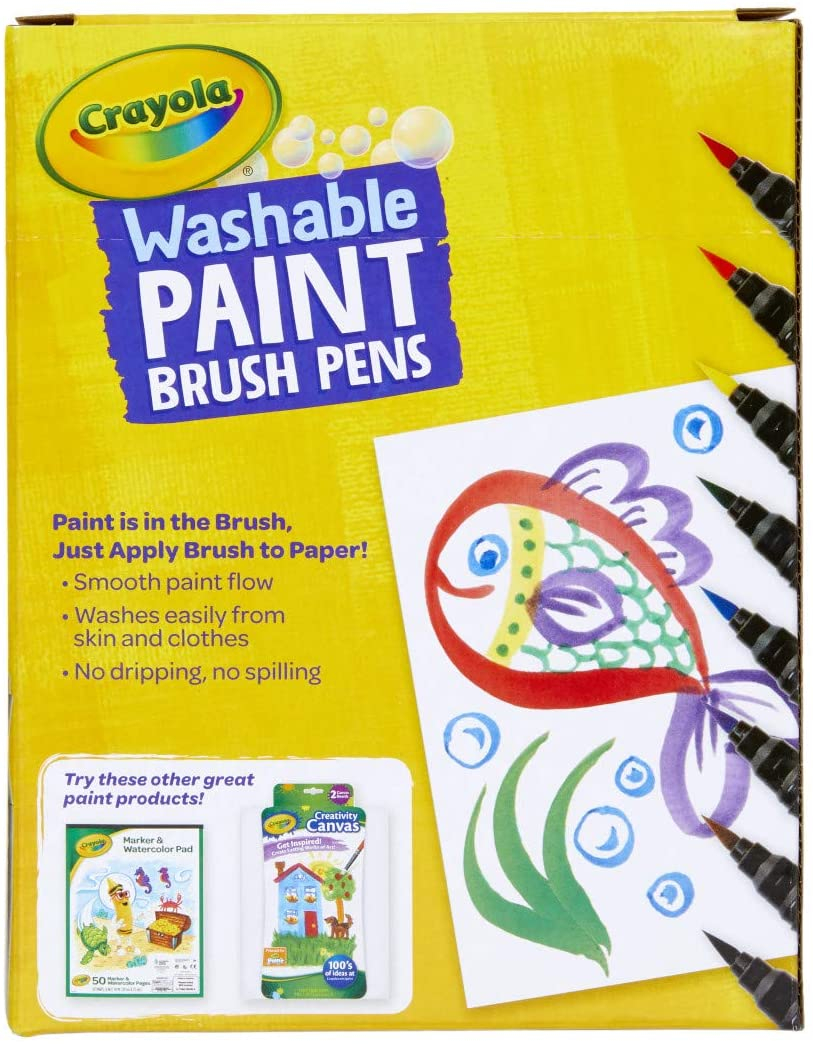 Foto 5 | Venta Internacional- Plumones de Pincel Crayola Pinturas Lavables 8 Colores 40 Piezas