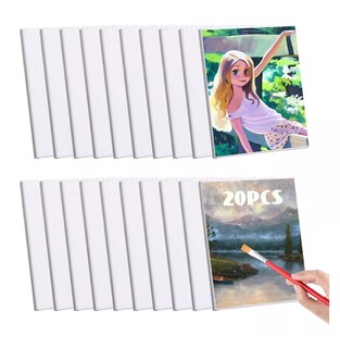 Foto 1 | 20pcs Lienzo Artístico Para Pintar Acrílico 26.5*19cm Blanco