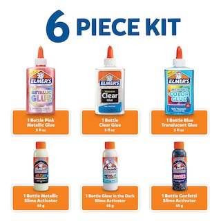 Foto 3 | Slime Kit Elmer's Collection Con Líquido Mágico, 6 Unidades - Venta Internacional.