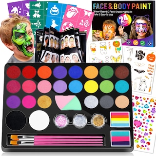 Foto 1 | Kit De Pintura Facial Drawdart, 24 Colores A Base De Agua, No Tóxico - Venta Internacional.
