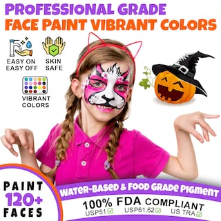 Foto 2 | Kit De Pintura Facial Drawdart, 24 Colores A Base De Agua, No Tóxico - Venta Internacional.