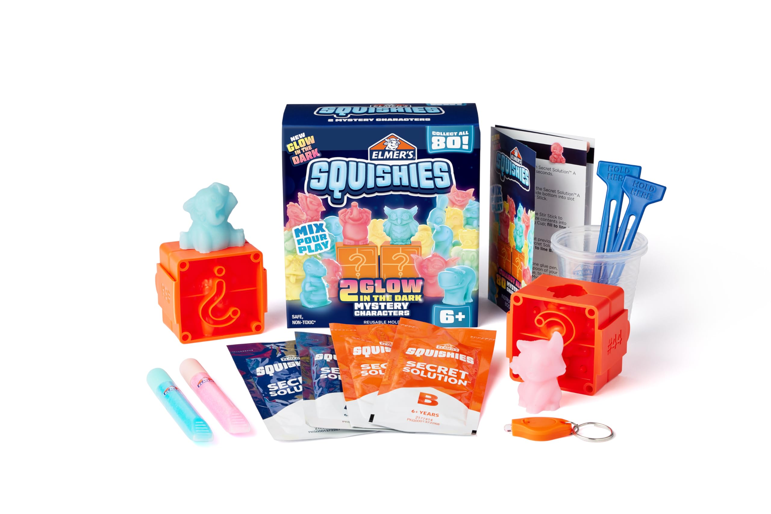 Foto 2 pulgar | Kit De Actividades Elmer's Squishies Que Brillan En La Oscuridad Para Niños Mayores De 6 Años - Venta Internacional.