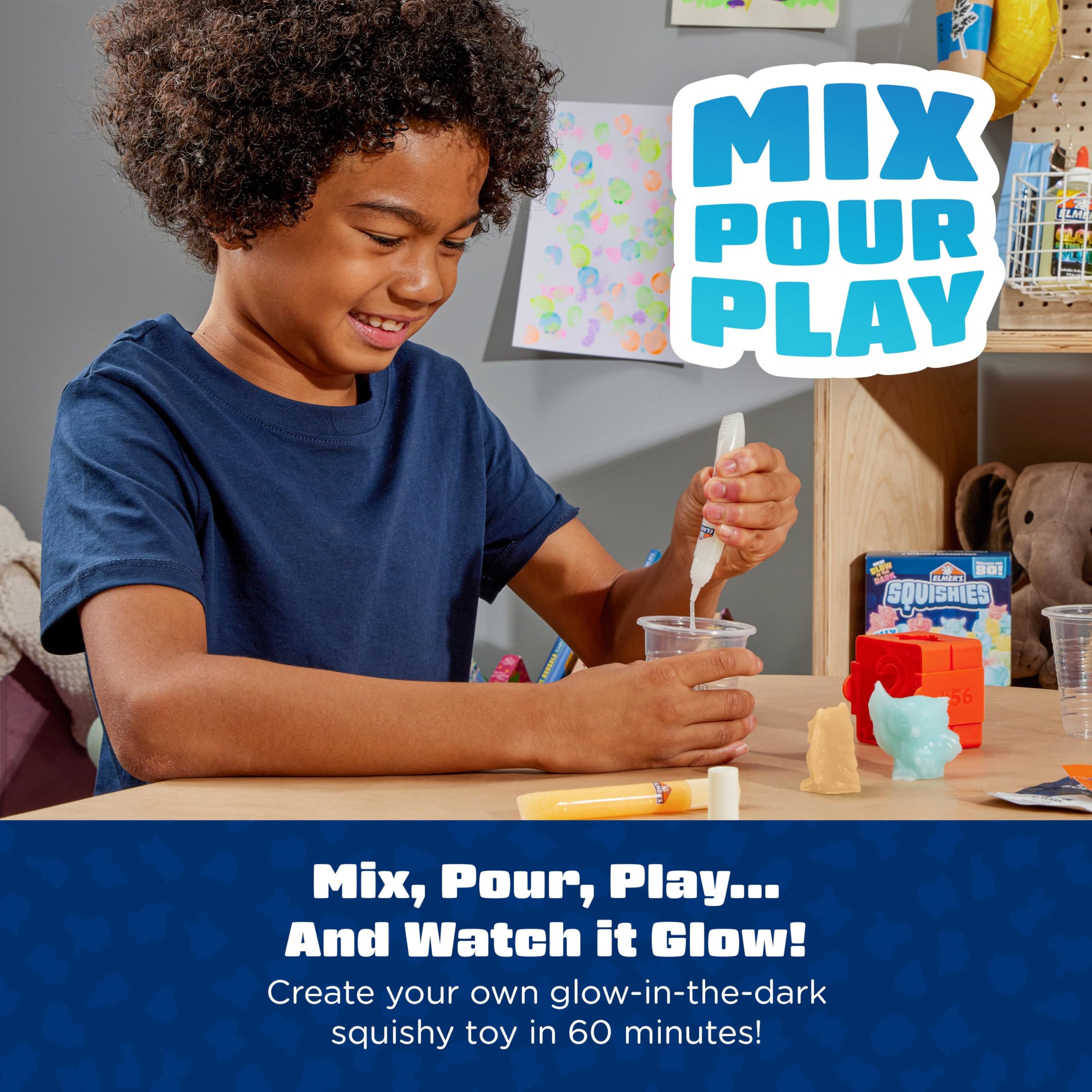 Foto 4 | Kit De Actividades Elmer's Squishies Que Brillan En La Oscuridad Para Niños Mayores De 6 Años - Venta Internacional.
