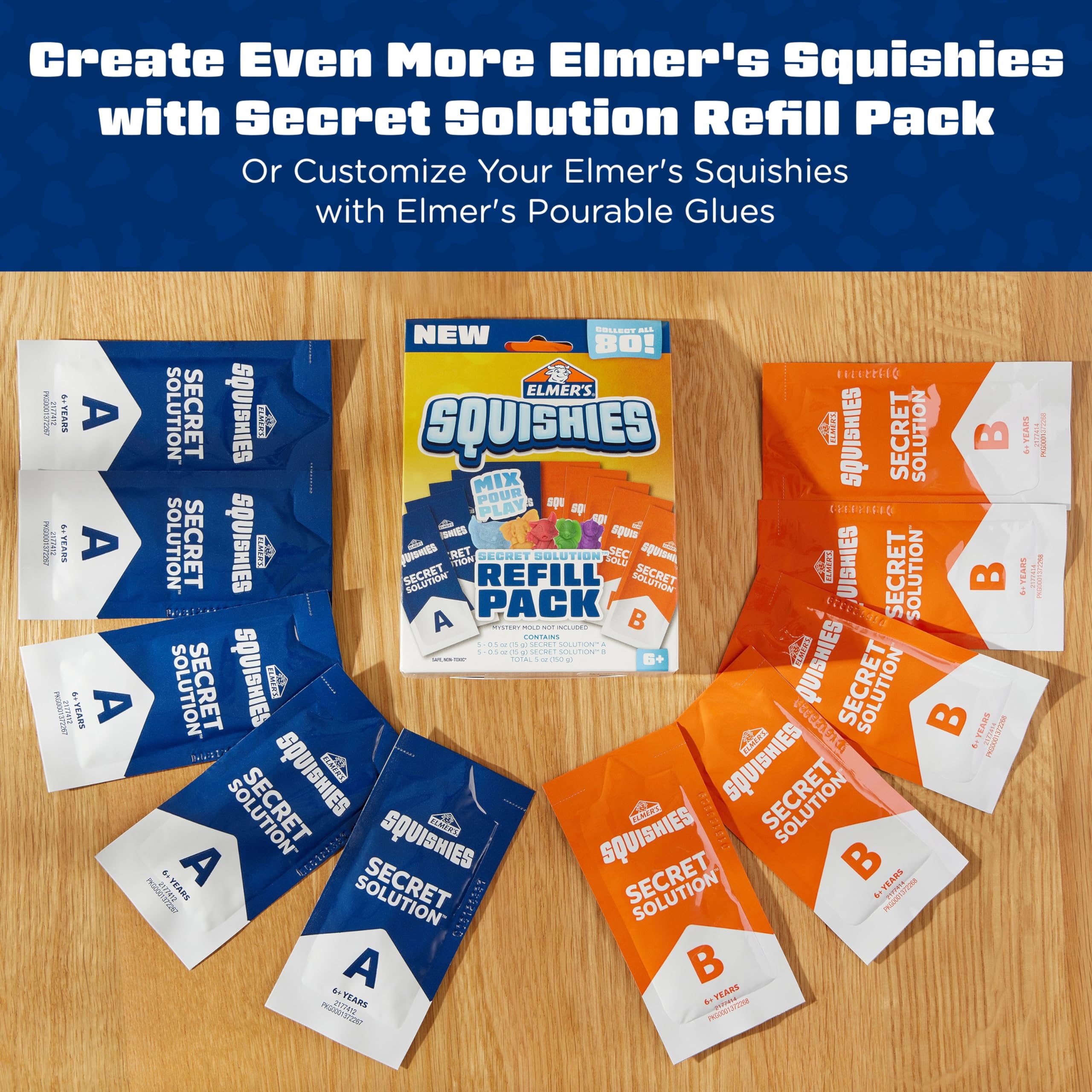 Foto 8 pulgar | Kit De Actividades Elmer's Squishies Que Brillan En La Oscuridad Para Niños Mayores De 6 Años - Venta Internacional.