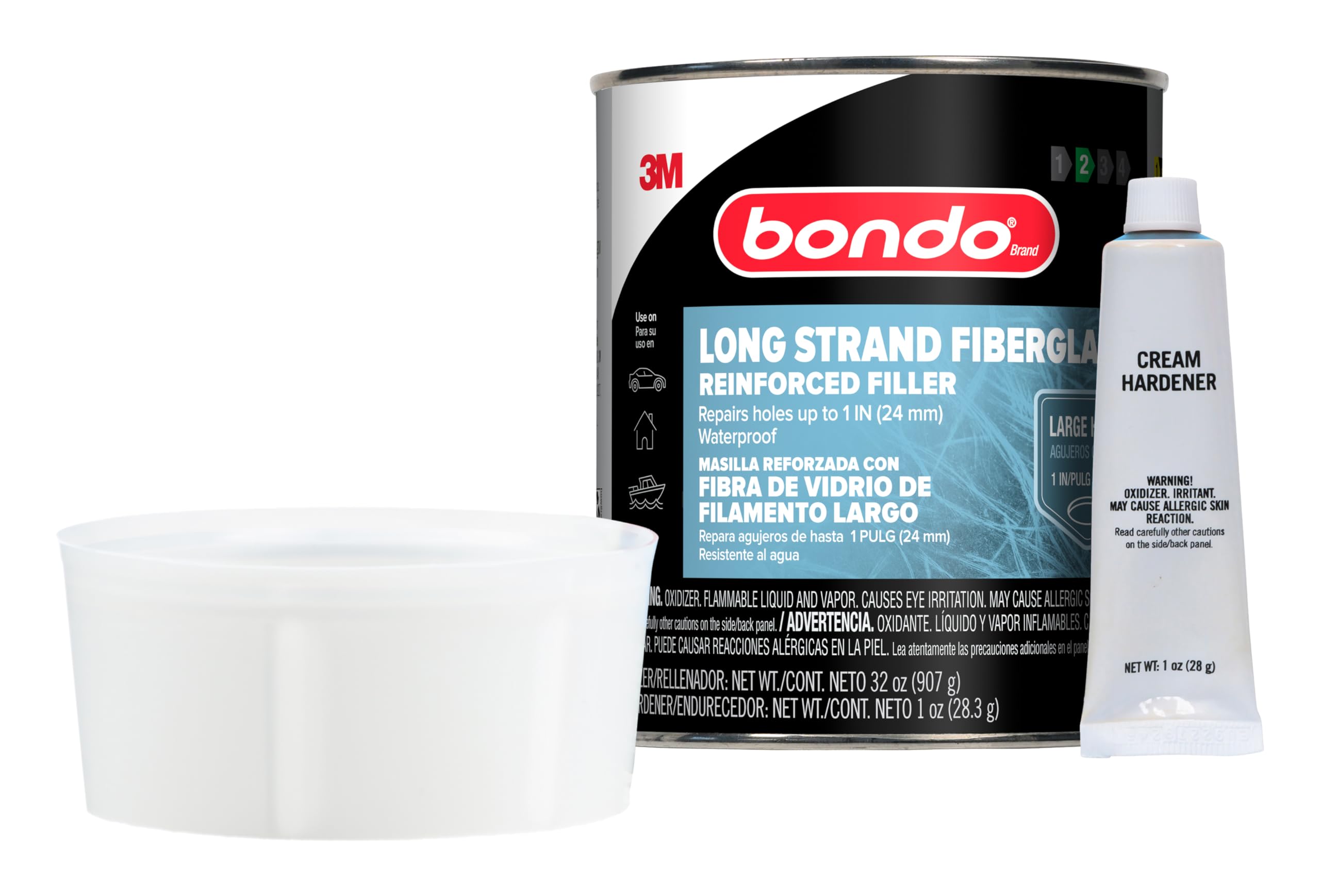 Foto 2 pulgar | Relleno Reforzado Con Fibra De Vidrio 3m Bondo Bondo-hair 1l - Venta Internacional.