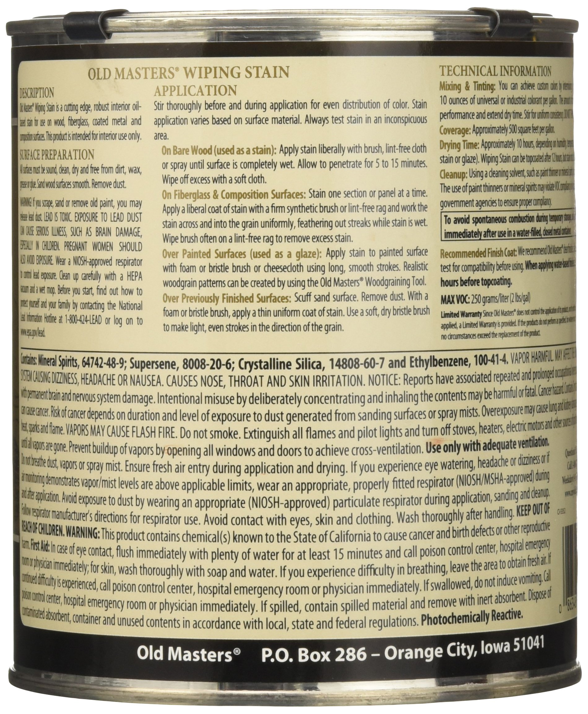 Foto 2 | Pintura Old Masters 11304 Cereza 1l - Venta Internacional.