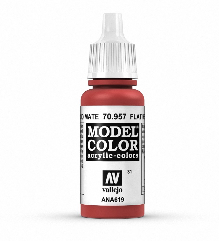 Foto 2 pulgar | Pintura Acrilica Vallejo Model Color Flat Red - Venta Internacional.
