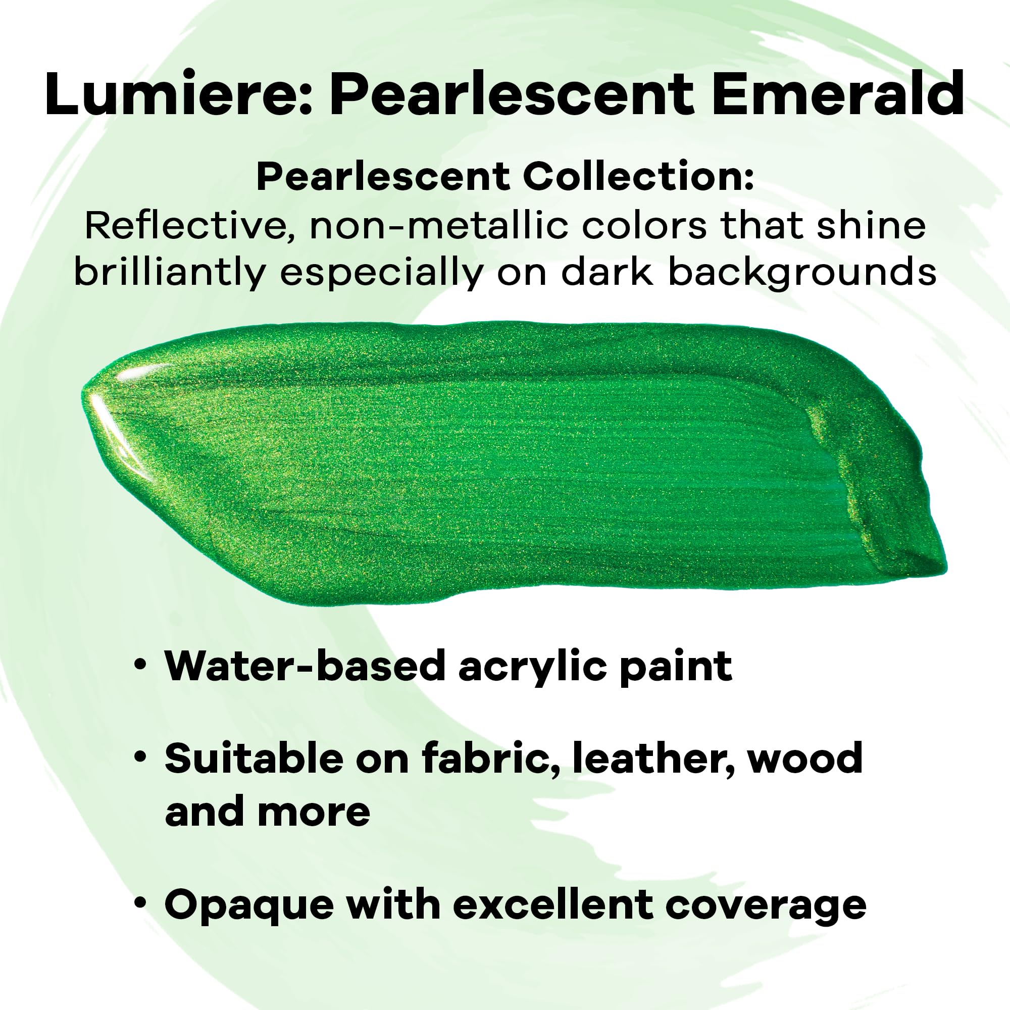 Foto 3 pulgar | Pintura Para Tela Jacquard Lumiere Pearlescent Emerald 240ml - Venta Internacional.