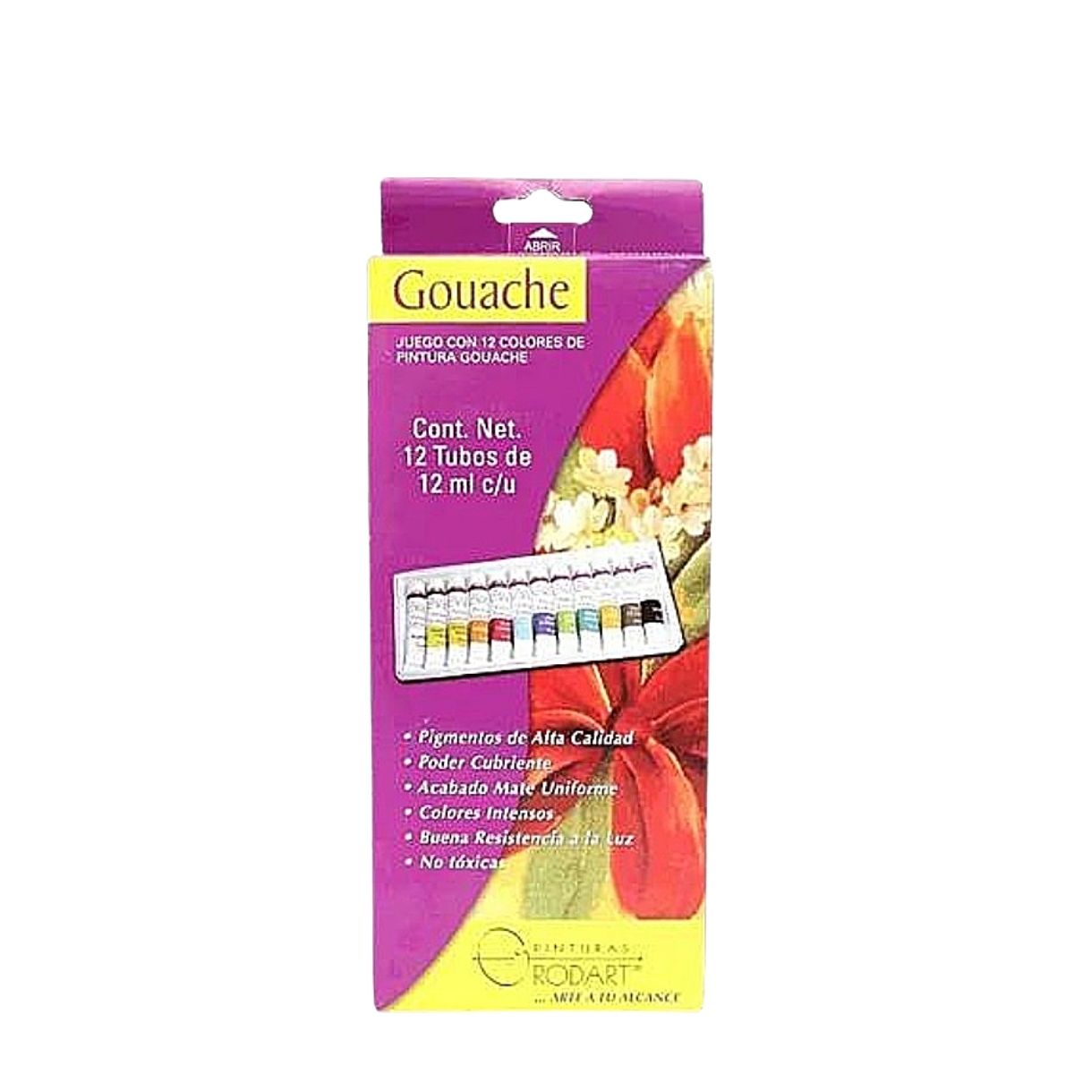 Pinturas Gouache Rodart 12 Tubos de 12 ml Multicolor