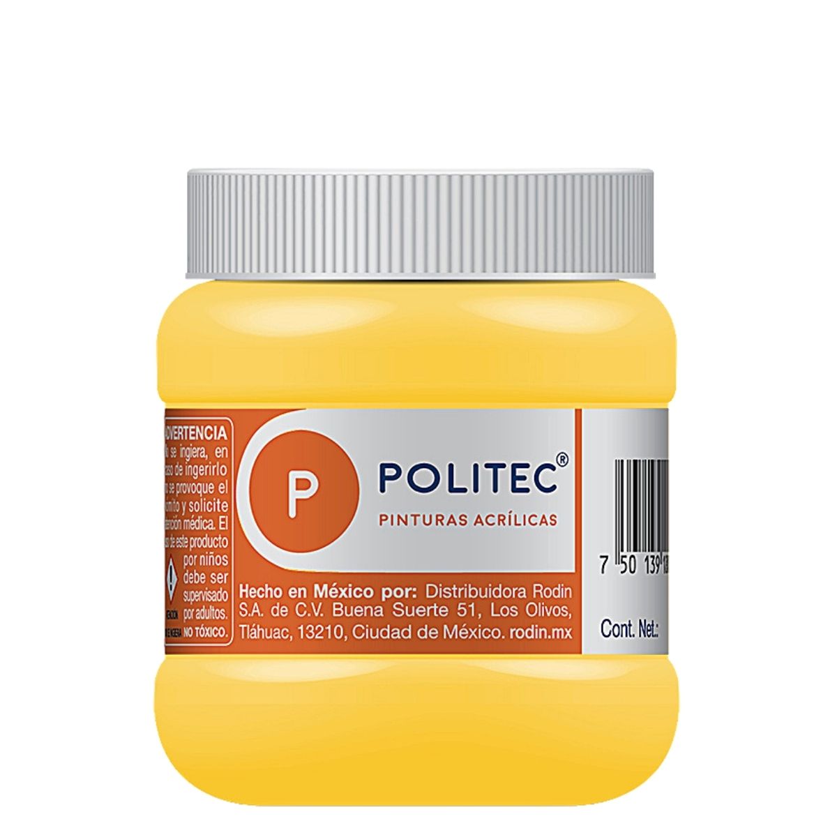 Pintura Acrílica Politec 250 ml color Amarillo Claro