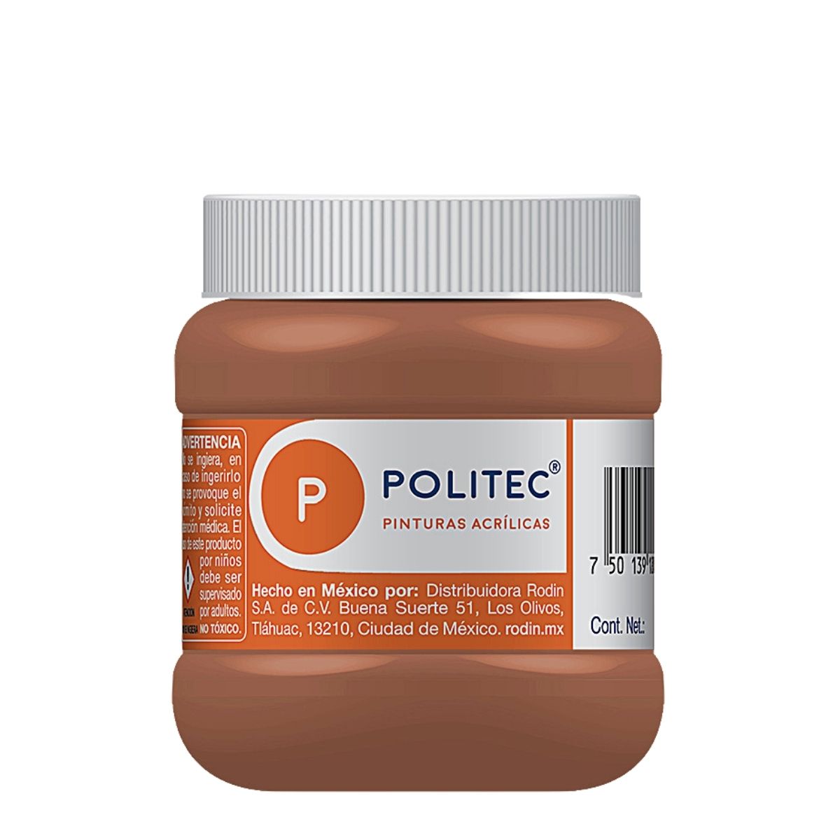 Pintura Acrílica Politec 250 ml color Café Canela