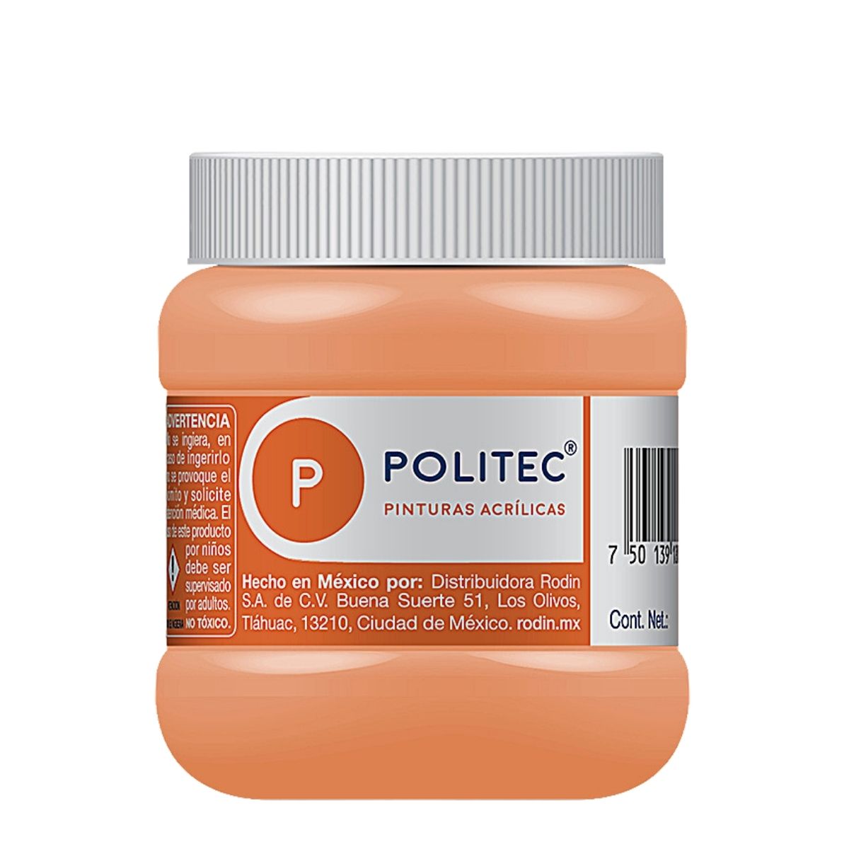 Foto 1 | Pintura Acrílica Politec 250 ml color Anaranjado Durazno