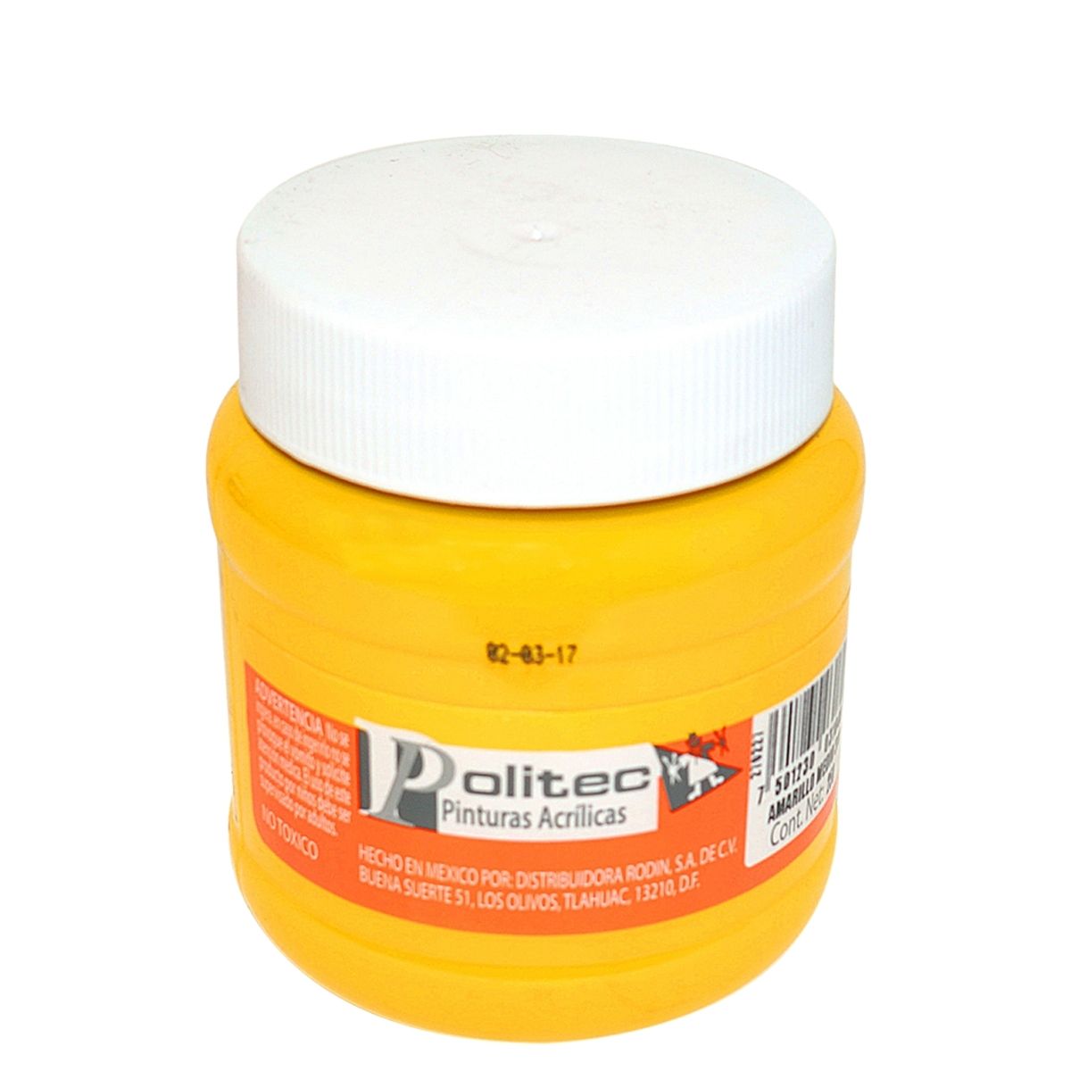 Foto 2 pulgar | Pintura Acrílica Politec 250 ml color Amarillo Medio