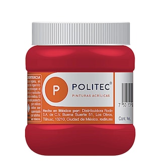 Foto 1 | Pintura Acrílica Politec 250ml color Rojo Toludino