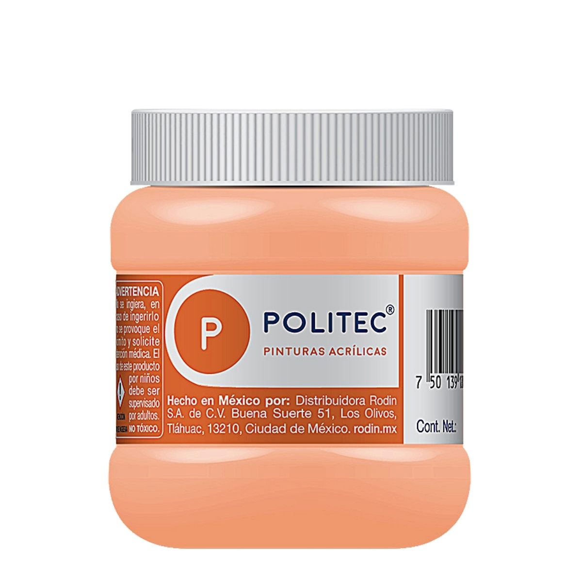 Foto 2 pulgar | Pintura Acrílica Politec 250 ml color Rosa Carne