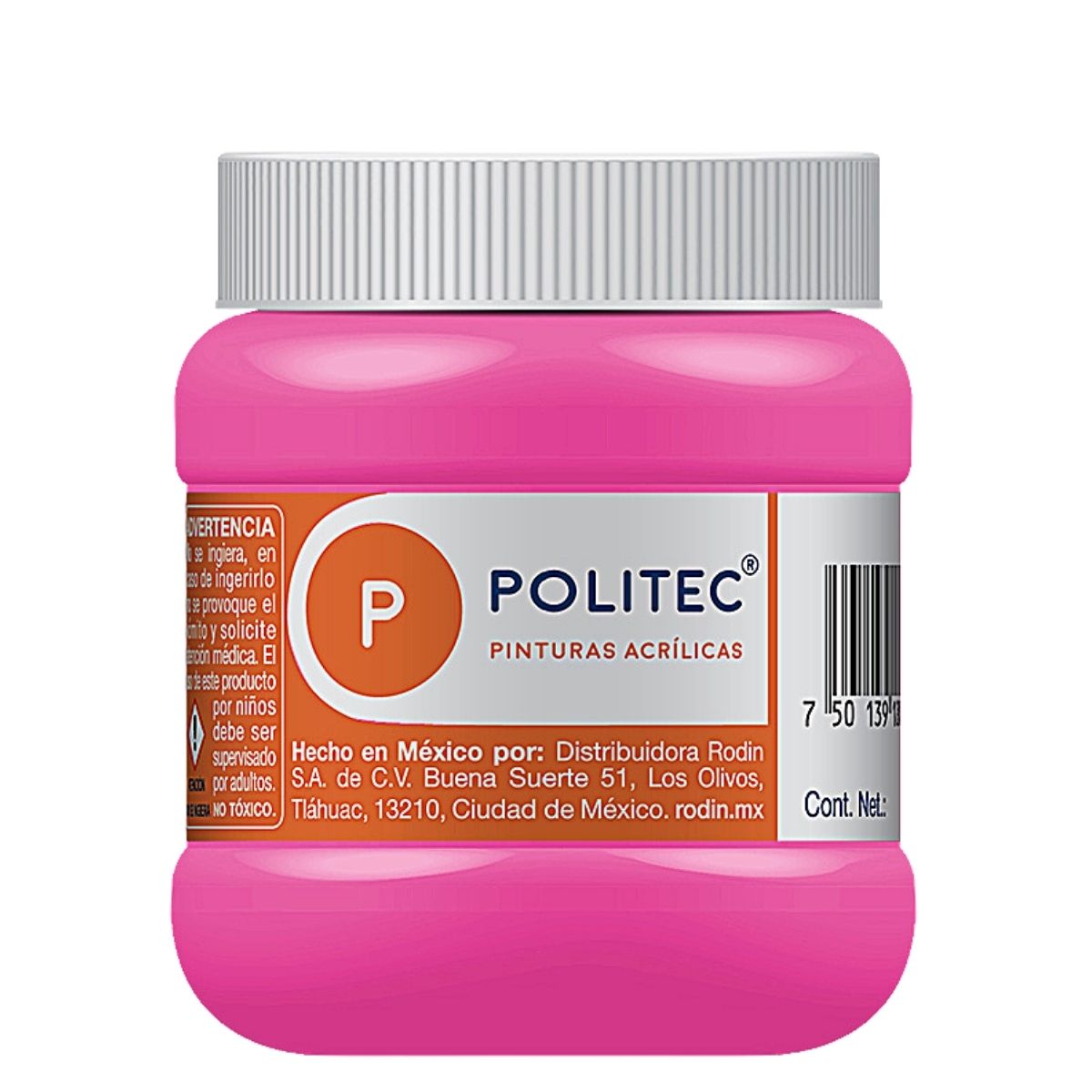 Foto 2 pulgar | Pintura Acrílica Politec 250 ml color Rosa Carmín Claro