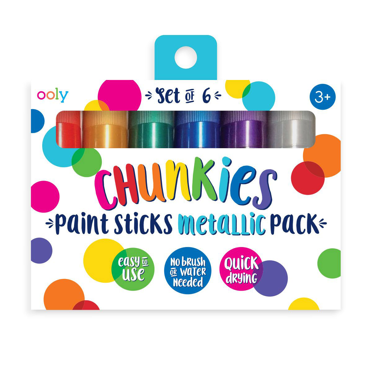 Barra Pintura Metálicos Ooly Chunkies de 6 pz