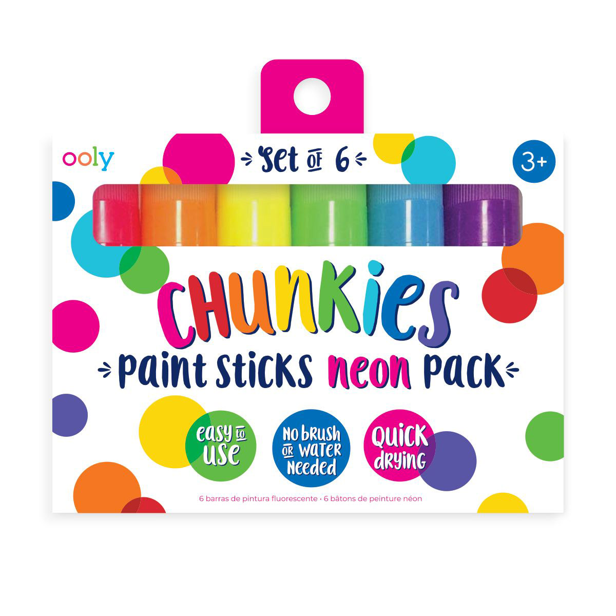 Barra de Pintura Neon ''Chunkies'' Ooly Multicolor con 6 Piezas