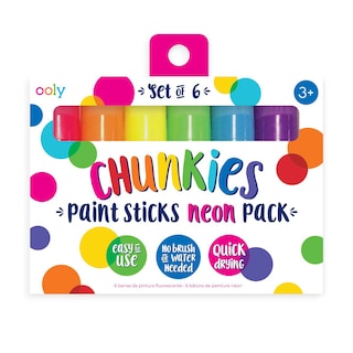 Foto 1 | Barra de Pintura Neon ''Chunkies'' Ooly Multicolor con 6 Piezas